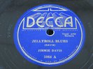 Rare Vintage 78-JIMMIE DAVIS-Jellyroll Blues/Graveyard Blues-Decca 5064-VG-