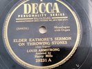 Louis Armstrong - 78rpm – Single 12-inch Decca Records #29231 Elder Eatmore’s...
