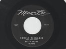 DOOWOP TEEN  45 - BETTY JAYNE & GROUP - LONELY TEENAGER -  HEAR- 1961 MONA-LEE