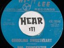 Hot Bluegrass 45 HAL POINDEXTER I Ain't Gonna Worry /Carolina HI-LEE HART-VAN CA