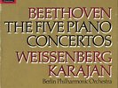 4LP Box BEETHOVEN 5 Piano Concertos WEISSENBERG KARAJAN EMI SLS-5112 B/W Dog NM-