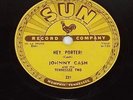 JOHNNY CASH Hey, Porter / Cry Cry Cry 1955 Rockabilly SUN 78 rpm Record 221