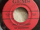 THE MALCONTENTS Roustabout/Motivated Action GEMS Garage/Surf 45 RPM 7” RARE VG-