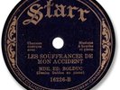 Mde BOLDUC French Canadian Folk 78 RPM Record. Les souffrances de mon accident