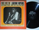 LIGHTNIN HOPKINS First Meetin' WORLD PACIFIC LP VG+ MONO 1960 1st brownie mcghee