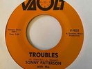Mod New Breed R&B 45 SONNY PATTERSON/THE INVICTAS Troubles/Gone So Long Vault