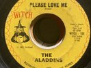 THE ALADDINS Please Love Me/Munch WITCH-109 Rare 45 RPM 7” Doo-Wop 1962 VG-