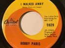 NORTHERN SOUL Bobby Paris I WALKED AWAY Capitol 45 rare Canadian pressing EX