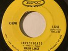 NORTHERN SOUL Major Lance INVESTIGATE Epic 45 rare Canadian pressing