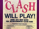 The Clash – Sandinista Bond's Tour 1981 RARE FLYER  EXC