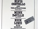 ELVIS COSTELLO/ MINK DeVILLE/ NICK LOWE  1978 Tour Promo Orange 12
