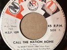 MIGHTY TERROR / BERT INNISS Call The Nation Home 45 Now For Now Love 7