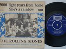 ROLLING STONES 2000 Light Years From Home RARE Denmark 45 danish She's A Rainbow