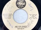 ROYALTY   Are You Happy / Super Love. '85 modern soul funk boogie 45. Autographs