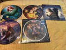 5 Disney Vinyl Picture Disc Lot. Little Mermaid, Beauty And The Beast, Etc