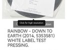 Rainbow - Down To EARTH White Label Lp Vinyl