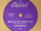 four Louvin Brothers Capital, MGM label 78rpm records - 1950s country gospel