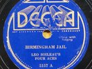 PREWAR CAJUN 78 rpm record LEO SOILEAU'S FOUR ACES Birmingham Jail 1935
