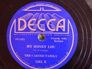 Decca 5263 THE CARTER FAMILY My Honey Lou  78rpm  1936 E+  Country