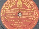 Mr Aumonier : Hamlet / Don Carlos DISQUE 78 TOURS RPM 27cm ODÉON