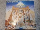 Iron Maiden Powerslave UK  1984 EMI Rare Yellow Label Curved Inner Version