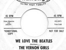 THE VERNON GIRLS We Love The Beatles on Challenge mod girl beat PROMO 45 HEAR