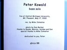 PETER KOWALD BASS SOLO MEGA-RARE ORIG 2009 ITALIAN QBICO LTD EDITION LP STUNNING