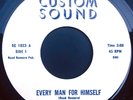 ROAD RUNNERS Every Man For Himself 45 Custom Sound Rare Louisiana Funk M-
