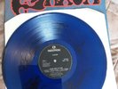 Saxon Signed  Blue 1980s Denim And Leather Signed By The  Band  Lp Vinyl
