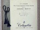 33CX 1286 J.S. Bach Unaccompanied Violin Sonatas Johanna Martzy Volume One