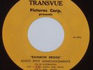 RAINBOW BRIDGE Rare 1972 Radio Spot Announcement Vinyl 45 Jimi Hendrix Transvue