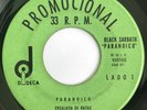 BLACK SABBATH - Paranoico / Ensalada De Ratas / Las… RARE PROMO GUATEMALA 7”