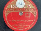 78 rpm ELLA FITZGERALD & CHICK WEBB - My heart belong to daddy - DECCA  BM 02871