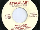 Alice Taylor RARE NYC Soul 45 STAGE-ART Rock N' Roll Singin' Superstar HEAR EX