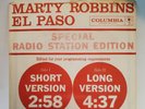 Marty Robbins  EL PASO (PROMO COUNTRY 45/PS) NO SELECTION # PLAYS VG++ NO NOISE