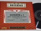 Concerteum TCR 271 Gaspar Cassado Brahms Sonata for Violoncello & Piano ED1 NM