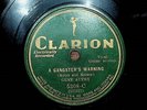 Gene Autry A Gangster's Warning 78 r.p.m. 1931 Clarion excellent condition