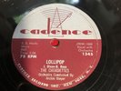 The Chordettes – lollipop / baby come-a back-a (78 rpm, cadence 1345)