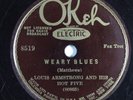 Jazz 78 LOUIS ARMSTRONG & HIS HOT FIVE Weary Blues OKEH 8519 HEAR 5