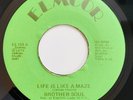 BROTHER SOUL: Life Is Like A Maze/Feelin Funky RARE 1973 Elmcor Funk 45 NM HEAR