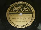 Lightnin Hopkins 78 Rpm Gold Star Record 646 Baby Please Don't Go / Death Bells