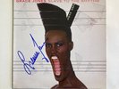 GRACE JONES  slave to the rhythm  SIGNED  lp record. AUTOGRAPHED