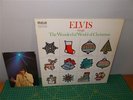 Elvis Presley Wonderful World of Christmas w/ Postcard RCA Record LP