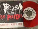 Sex Pistols - Holidays in the Sun 7 inch Vinyl Record Italian Press Red