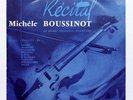 MICHELE BOUSSINOT recital TARTINI PAGANINI YSAYE RAVEL  - RARE FESTIVAL orig LP