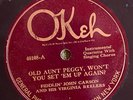 Okeh 450108 Fiddlin' John Carson OLD AUNT PEGGY.. 78 rpm COUNTRY E-  1924