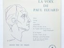 PICASSO art COVER - LA VOIX DE PAUL ELUARD - LE CHANT DU MONDE LP EX++