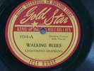 Lightnin Hopkins 78 Rpm Record Gold Star 634 Walking Blues / Lightning Blues