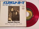 John Lennon & Plastic Ono Instant Karma Japan Original Red Vinyl 45 w/Pic Cover