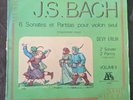 Vinyle Bach, Sonates et partitas pour violon seul. Devy Erlih. Volume 2. Rare
